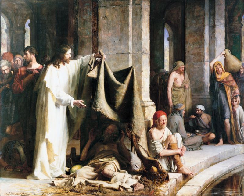 Christ Healing at the Pool of Bethesda, Carl Bloch