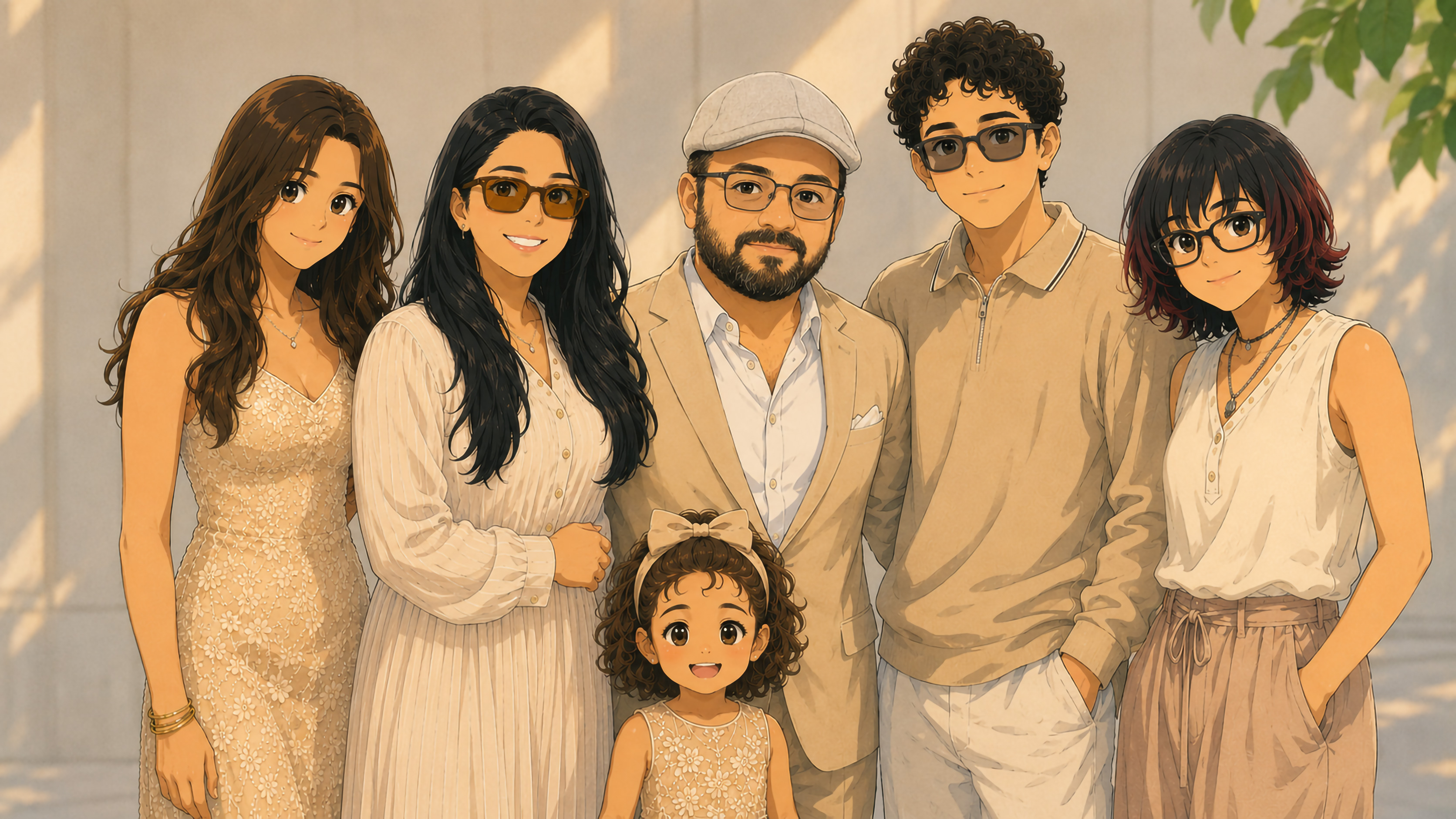 The Porras family, illustrated